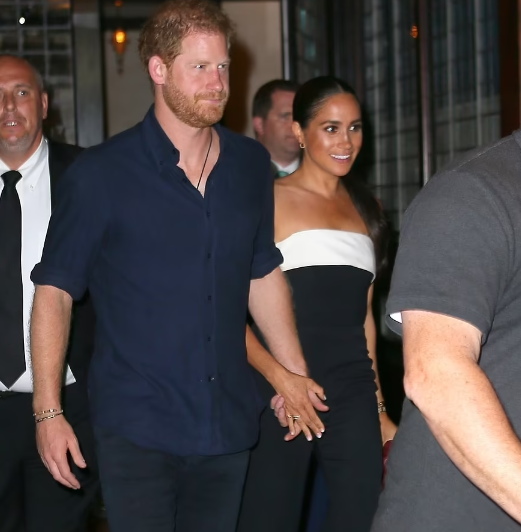 Prince Harry and Meghan Markle spotted leaving NYC Italian restaurant hours after Harry