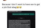 Model shares message she received from a man who wanted to have sex with her before offering her a job