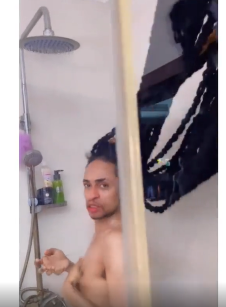 Denrele shares video capturing the challenges he faces to have his bath (watch video)