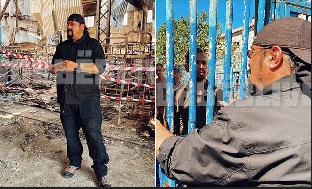 Actor Steven Seagal pictured at a Russian prison camp in Ukraine (photos)