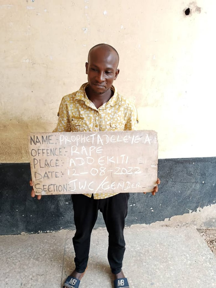 Update: Prophet who raped 13 year-old girl in Ekiti and threatened her with madness claims "he wanted to deliver her spiritually"