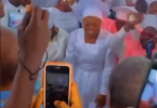 Actress Funke Akindele almost goes into a trance while dancing in church (video)